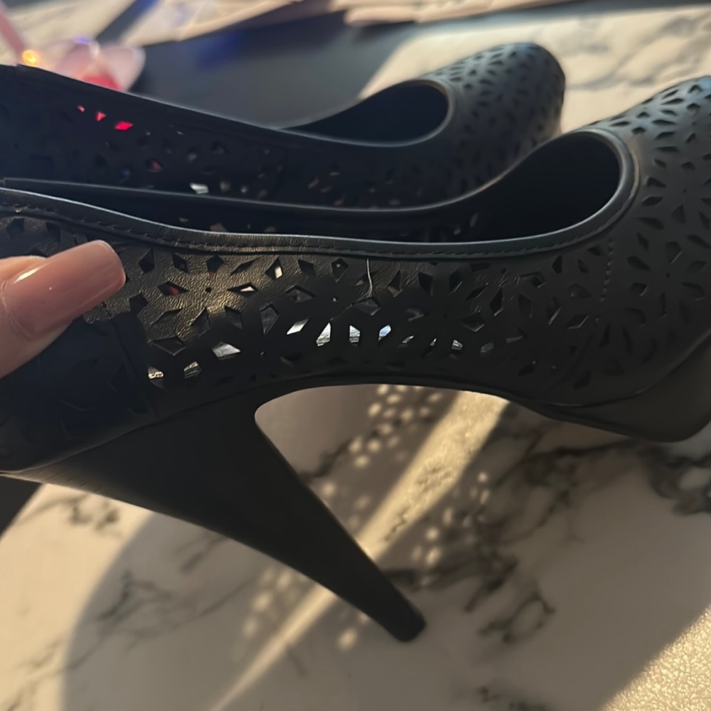 Nine West Black Pattern High Heels 👠 4 Inch